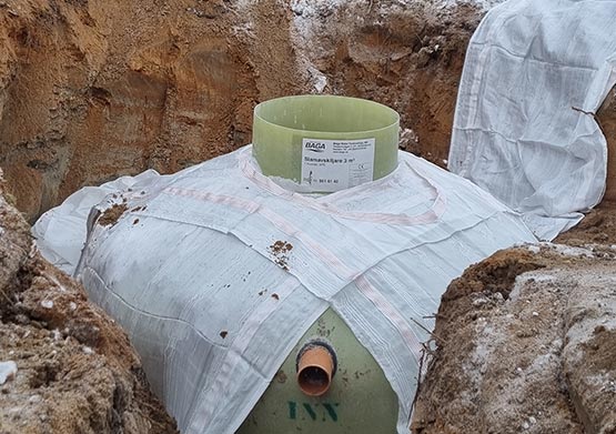 Enskilt avlopp i Vännäs med slamavskiljning och trekammarbrunn