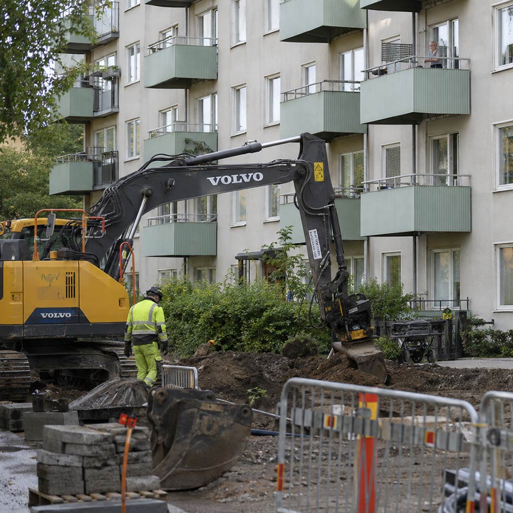 Markarbete för stora och små kunder